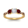 Load image into Gallery viewer, trellis-twisted-3-stone-cushion-cut-diamond-ring-with-ruby-in-yellow-gold-FD123699CURGRUDRANGLE5-NL-YG?v=1756181617