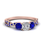Load image into Gallery viewer, trellis-twisted-3-stone-cushion-cut-diamond-ring-with-sapphire-in-rose-gold-FD123699CURGSABL-NL-RG?v=1756181617
