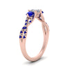 Load image into Gallery viewer, trellis-twisted-3-stone-cushion-cut-diamond-ring-with-sapphire-in-rose-gold-FD123699CURGSABLANGLE2-NL-RG?v=1756181617