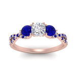 Load image into Gallery viewer, trellis-twisted-3-stone-cushion-cut-diamond-ring-with-sapphire-in-rose-gold-FD123699CURGSABLANGLE5-NL-RG?v=1756181617
