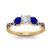 Load image into Gallery viewer, trellis-twisted-3-stone-cushion-cut-diamond-ring-with-sapphire-in-yellow-gold-FD123699CURGSABLANGLE5-NL-YG?v=1756181616