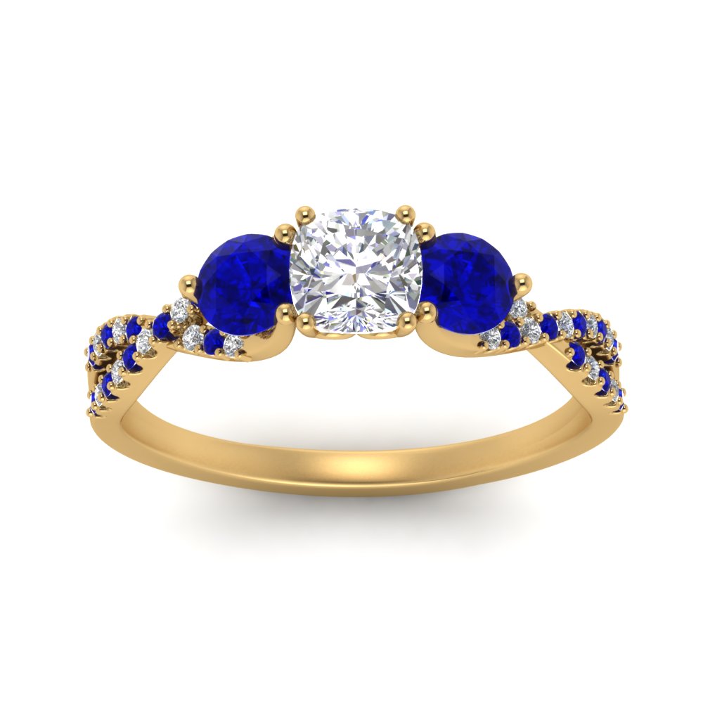 trellis-twisted-3-stone-cushion-cut-diamond-ring-with-sapphire-in-yellow-gold-FD123699CURGSABLANGLE5-NL-YG?v=1756181616