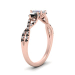 Load image into Gallery viewer, trellis-twisted-3-stone-emerald-cut-diamond-ring-with-black-diamond-in-rose-gold-FD123699EMRGBLACKANGLE2-NL-RG?v=1756181639
