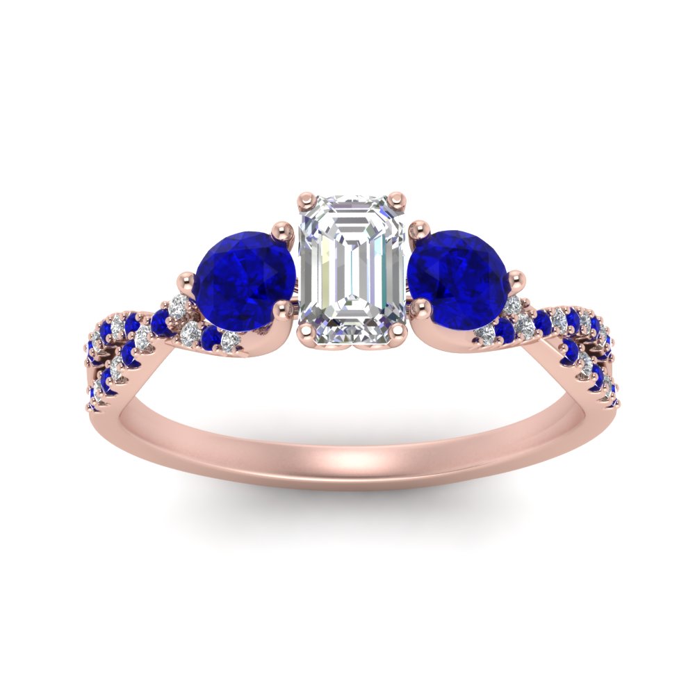 trellis-twisted-3-stone-emerald-cut-diamond-ring-with-sapphire-in-rose-gold-FD123699EMRGSABLANGLE5-NL-RG?v=1756181639
