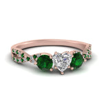Load image into Gallery viewer, trellis-twisted-3-stone-heart-shaped-diamond-ring-with-emerald-in-rose-gold-FD123699HTRGEMGR-NL-RG?v=1756181662
