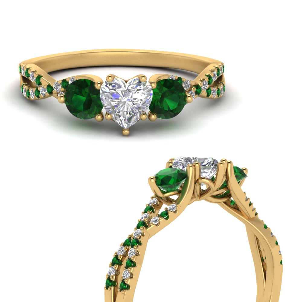 trellis-twisted-3-stone-heart-shaped-diamond-ring-with-emerald-in-yellow-gold-FD123699HTRGEMGRANGLE3-NL-YG?v=1756181662