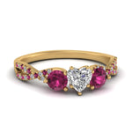 Load image into Gallery viewer, trellis-twisted-3-stone-heart-shaped-diamond-ring-with-pink-sapphire-in-yellow-gold-FD123699HTRGSADRPI-NL-YG?v=1756181661
