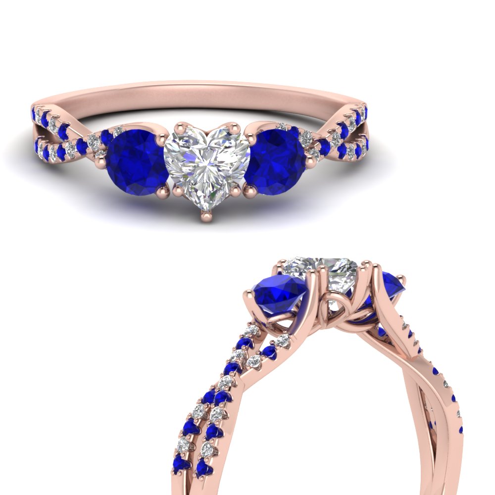 trellis-twisted-3-stone-heart-shaped-diamond-ring-with-sapphire-in-rose-gold-FD123699HTRGSABLANGLE3-NL-RG?v=1756181662