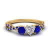 Load image into Gallery viewer, trellis-twisted-3-stone-heart-shaped-diamond-ring-with-sapphire-in-yellow-gold-FD123699HTRGSABL-NL-YG_e74f7c68-f391-4026-9f75-ea41e8367c2b?v=1756181852