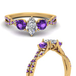 Load image into Gallery viewer, trellis-twisted-3-stone-marquise-cut-diamond-ring-violet-topaz-in-yellow-gold-FD123699MQRGVITOANGLE3-NL-YG_143382b6-ae31-4e06-97c4-fea3261179fe?v=1756181863
