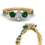 Load image into Gallery viewer, trellis-twisted-3-stone-marquise-cut-diamond-ring-with-emerald-in-yellow-gold-FD123699MQRGEMGRANGLE3-NL-YG_0555cd55-7663-4f44-a75b-dbcc4f6c56b9?v=1756181863
