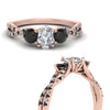 Load image into Gallery viewer, trellis-twisted-3-stone-oval-shaped-diamond-ring-with-black-diamond-in-rose-gold-FD123699OVRGBLACKANGLE3-NL-RG?v=1756181706