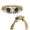 Load image into Gallery viewer, trellis-twisted-3-stone-oval-shaped-diamond-ring-with-black-diamond-in-yellow-gold-FD123699OVRGBLACKANGLE3-NL-YG?v=1756181706