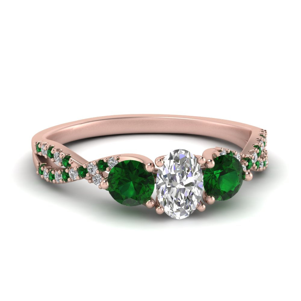 trellis-twisted-3-stone-oval-shaped-diamond-ring-with-emerald-in-rose-gold-FD123699OVRGEMGR-NL-RG?v=1756181706