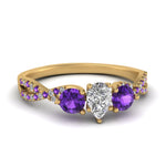 Load image into Gallery viewer, trellis-twisted-3-stone-pear-shaped-diamond-ring-violet-topaz-in-yellow-gold-FD123699PERGVITO-NL-YG?v=1756181726
