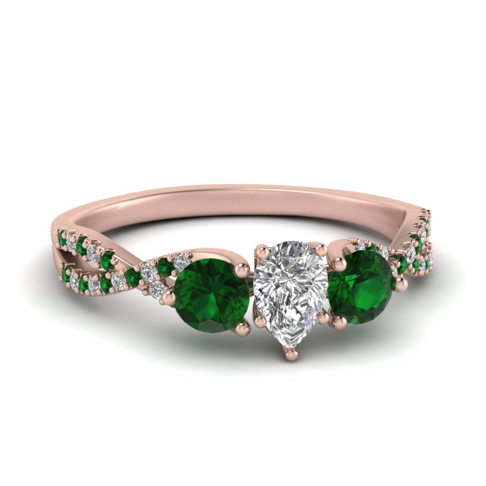 trellis-twisted-3-stone-pear-shaped-diamond-ring-with-emerald-in-rose-gold-FD123699PERGEMGR-NL-RG?v=1756181725
