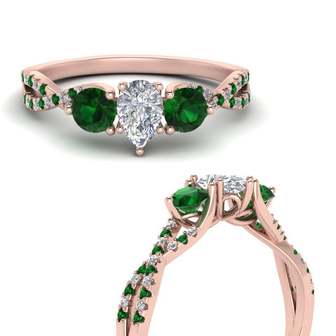 trellis-twisted-3-stone-pear-shaped-diamond-ring-with-emerald-in-rose-gold-FD123699PERGEMGRANGLE3-NL-RG?v=1756181726