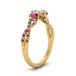 Load image into Gallery viewer, trellis-twisted-3-stone-pear-shaped-diamond-ring-with-pink-sapphire-in-yellow-gold-FD123699PERGSADRPIANGLE2-NL-YG?v=1756181725

