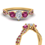 Load image into Gallery viewer, trellis-twisted-3-stone-pear-shaped-diamond-ring-with-pink-sapphire-in-yellow-gold-FD123699PERGSADRPIANGLE3-NL-YG_30d17c05-6800-409f-b070-784c428f9772?v=1756181892
