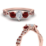 Load image into Gallery viewer, trellis-twisted-3-stone-pear-shaped-diamond-ring-with-ruby-in-rose-gold-FD123699PERGRUDRANGLE3-NL-RG?v=1756181726
