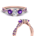 Load image into Gallery viewer, trellis-twisted-3-stone-radiant-cut-diamond-ring-violet-topaz-in-rose-gold-FD123699RARGVITOANGLE3-NL-RG_b02fc266-047b-4585-b109-f4a1ba7ab393?v=1756181918
