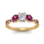 Load image into Gallery viewer, trellis-twisted-3-stone-radiant-cut-diamond-ring-with-pink-sapphire-in-yellow-gold-FD123699RARGSADRPIANGLE5-NL-YG_e7dfa759-5ca8-4eba-ba3c-fe41427880f2?v=1756181918
