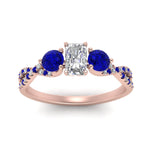 Load image into Gallery viewer, trellis-twisted-3-stone-radiant-cut-diamond-ring-with-sapphire-in-rose-gold-FD123699RARGSABLANGLE5-NL-RG_3b8d97f7-3307-4fe0-8082-a67b6bdc1103?v=1756181919
