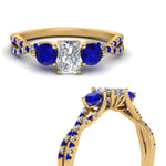 Load image into Gallery viewer, trellis-twisted-3-stone-radiant-cut-diamond-ring-with-sapphire-in-yellow-gold-FD123699RARGSABLANGLE3-NL-YG_1babb149-4009-4fbb-85fd-6815d6a2325d?v=1756181918
