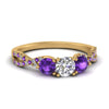Load image into Gallery viewer, trellis-twisted-3-stone-round-cut-diamond-ring-violet-topaz-in-yellow-gold-FD123699RORGVITO-NL-YG?v=1756181788