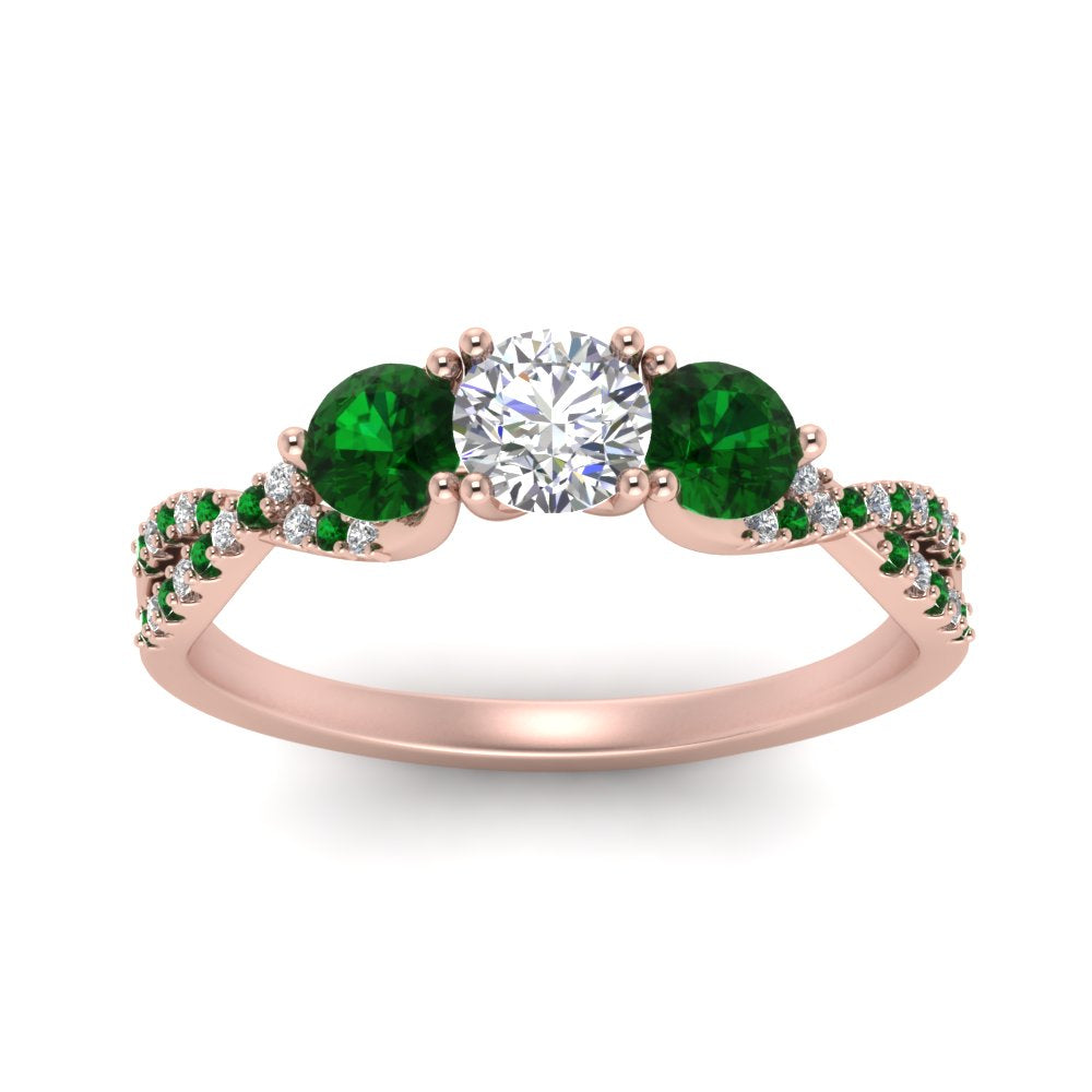 trellis-twisted-3-stone-round-cut-diamond-ring-with-emerald-in-rose-gold-FD123699RORGEMGRANGLE5-NL-RG?v=1756181788