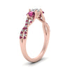 Load image into Gallery viewer, trellis-twisted-3-stone-round-cut-diamond-ring-with-pink-sapphire-in-rose-gold-FD123699RORGSADRPIANGLE2-NL-RG?v=1756181788