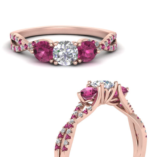 trellis-twisted-3-stone-round-cut-diamond-ring-with-pink-sapphire-in-rose-gold-FD123699RORGSADRPIANGLE3-NL-RG?v=1756181788