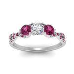 Load image into Gallery viewer, trellis-twisted-3-stone-round-cut-diamond-ring-with-pink-sapphire-in-white-gold-FD123699RORGSADRPIANGLE5-NL-WG_be540cb4-54f5-4519-a983-884fe59efde3?v=1756181931

