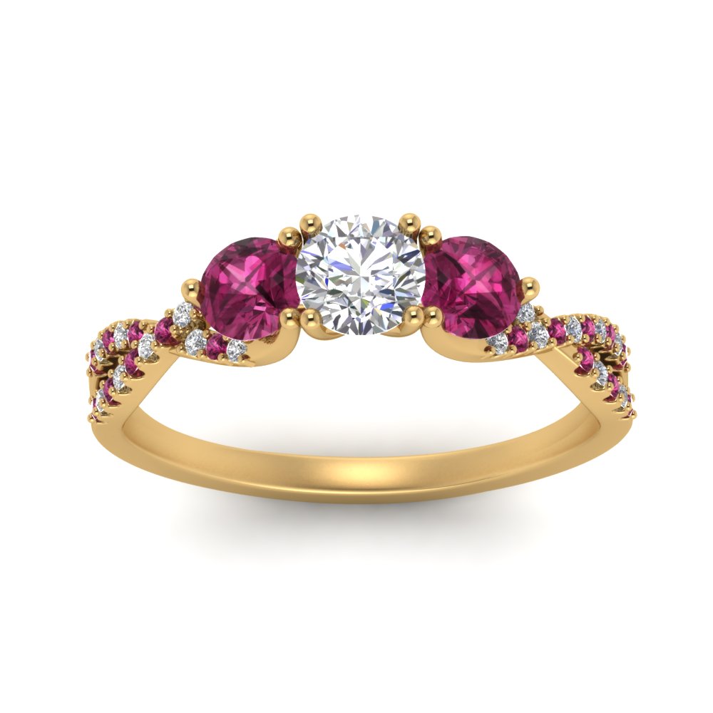 trellis-twisted-3-stone-round-cut-diamond-ring-with-pink-sapphire-in-yellow-gold-FD123699RORGSADRPIANGLE5-NL-YG?v=1756181788