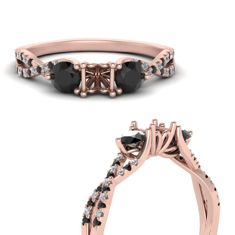 trellis-twisted-3-stone-semi-mount-diamond-ring-with-black-diamond-in-rose-gold-FD123699SMRGBLACKANGLE3-NL-RG?v=1756181945