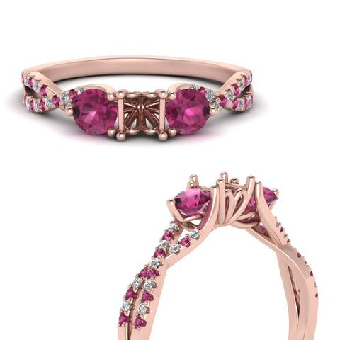 trellis-twisted-3-stone-semi-mount-diamond-ring-with-pink-sapphire-in-rose-gold-FD123699SMRGSADRPIANGLE3-NL-RG?v=1756181945