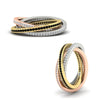 Load image into Gallery viewer, Tri Color Interlocking Eternity Bands