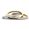 Load image into Gallery viewer, Tri Color Interlocking Eternity Bands
