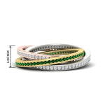 Load image into Gallery viewer, Tri Color Interlocking Eternity Bands
