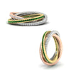 Load image into Gallery viewer, Tri Color Interlocking Eternity Bands