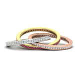 Load image into Gallery viewer, Tri Color Interlocking Eternity Bands
