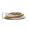 Load image into Gallery viewer, Tri Color Interlocking Eternity Bands