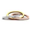 Load image into Gallery viewer, Tri Color Interlocking Eternity Bands