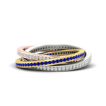 Load image into Gallery viewer, Tri Color Interlocking Eternity Bands
