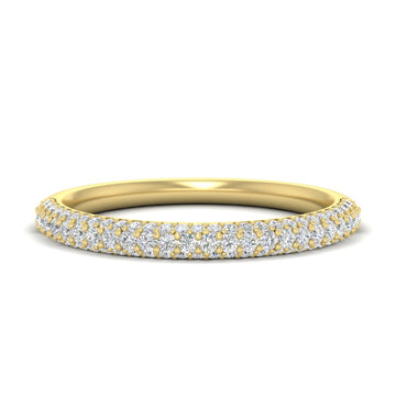 Cloud Pave Dome Wedding Band