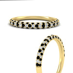 Load image into Gallery viewer, trio-diamond-wedding-band-with-black-diamond-in-yellow-gold-FD9124BGBLACK-NL-YG
