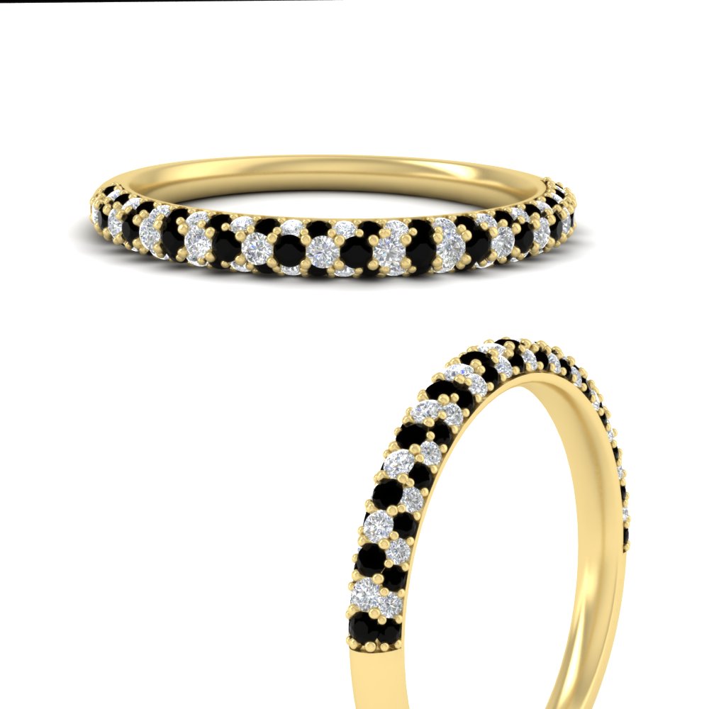trio-diamond-wedding-band-with-black-diamond-in-yellow-gold-FD9124BGBLACK-NL-YG