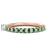 Load image into Gallery viewer, trio-diamond-wedding-band-with-emerald-in-rose-gold-FD9124BGEMGR-NL-RG