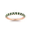 Load image into Gallery viewer, trio-diamond-wedding-band-with-emerald-in-rose-gold-FD9124BGEMGR-NL-RG