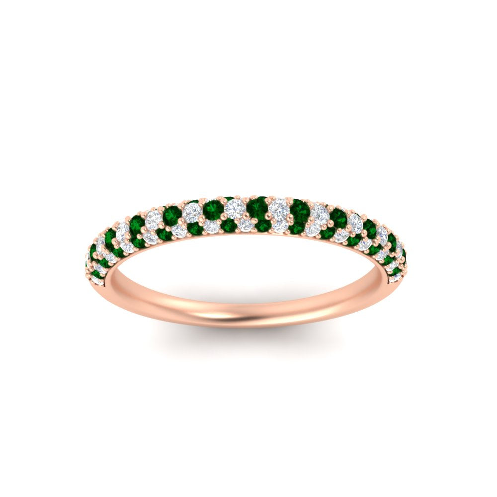 trio-diamond-wedding-band-with-emerald-in-rose-gold-FD9124BGEMGR-NL-RG